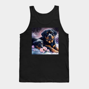 Rottweilers Loves Snow Tank Top